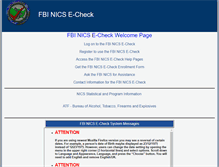 Tablet Screenshot of nicsezcheckfbi.gov